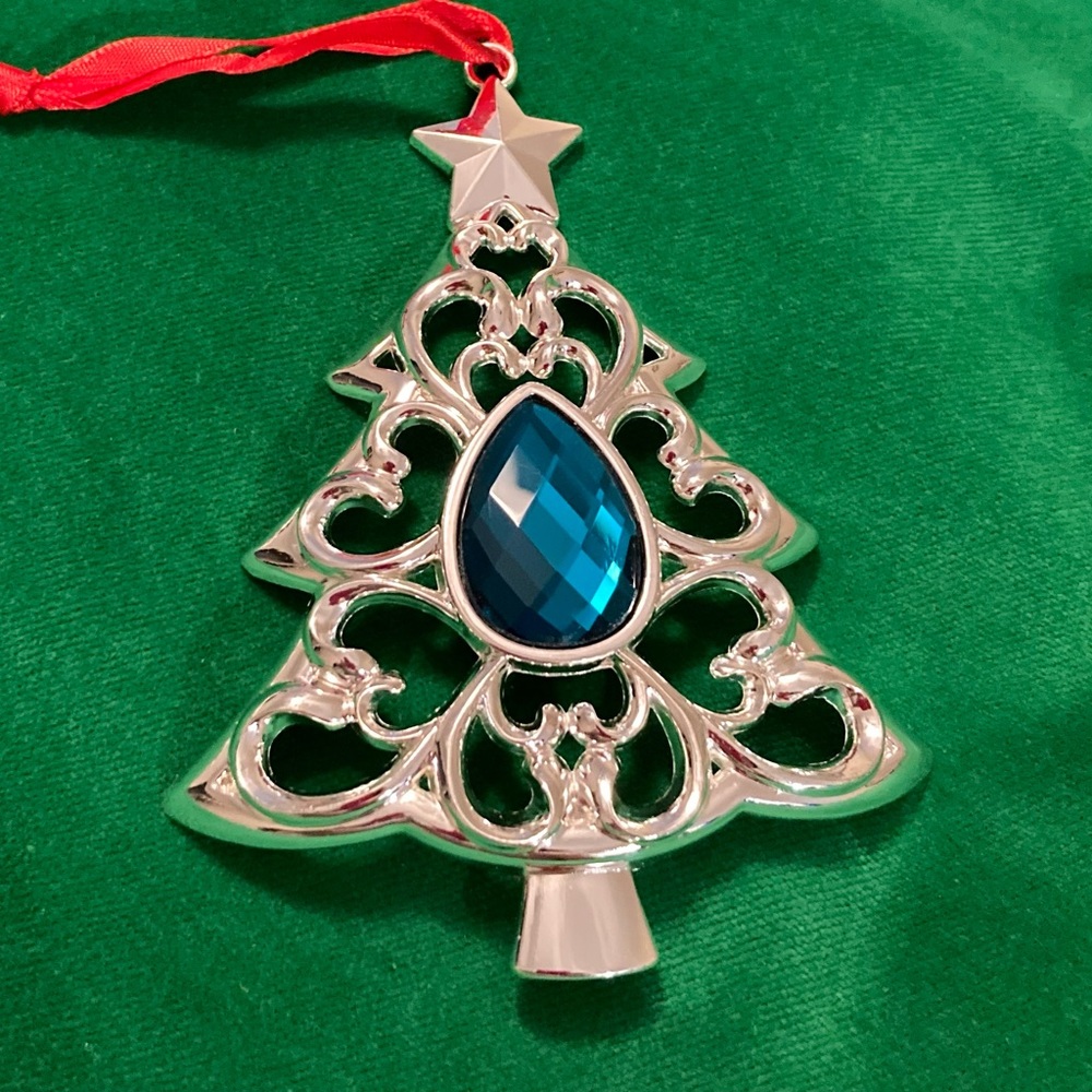 Collectible Lenox Bejeweled Tree Silver plated Ornament